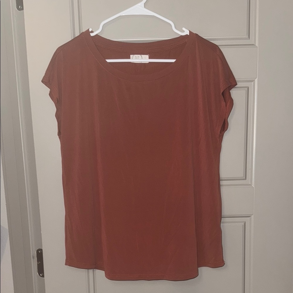 Maurices Rust Cap Sleeve Relaxed T-Shirt